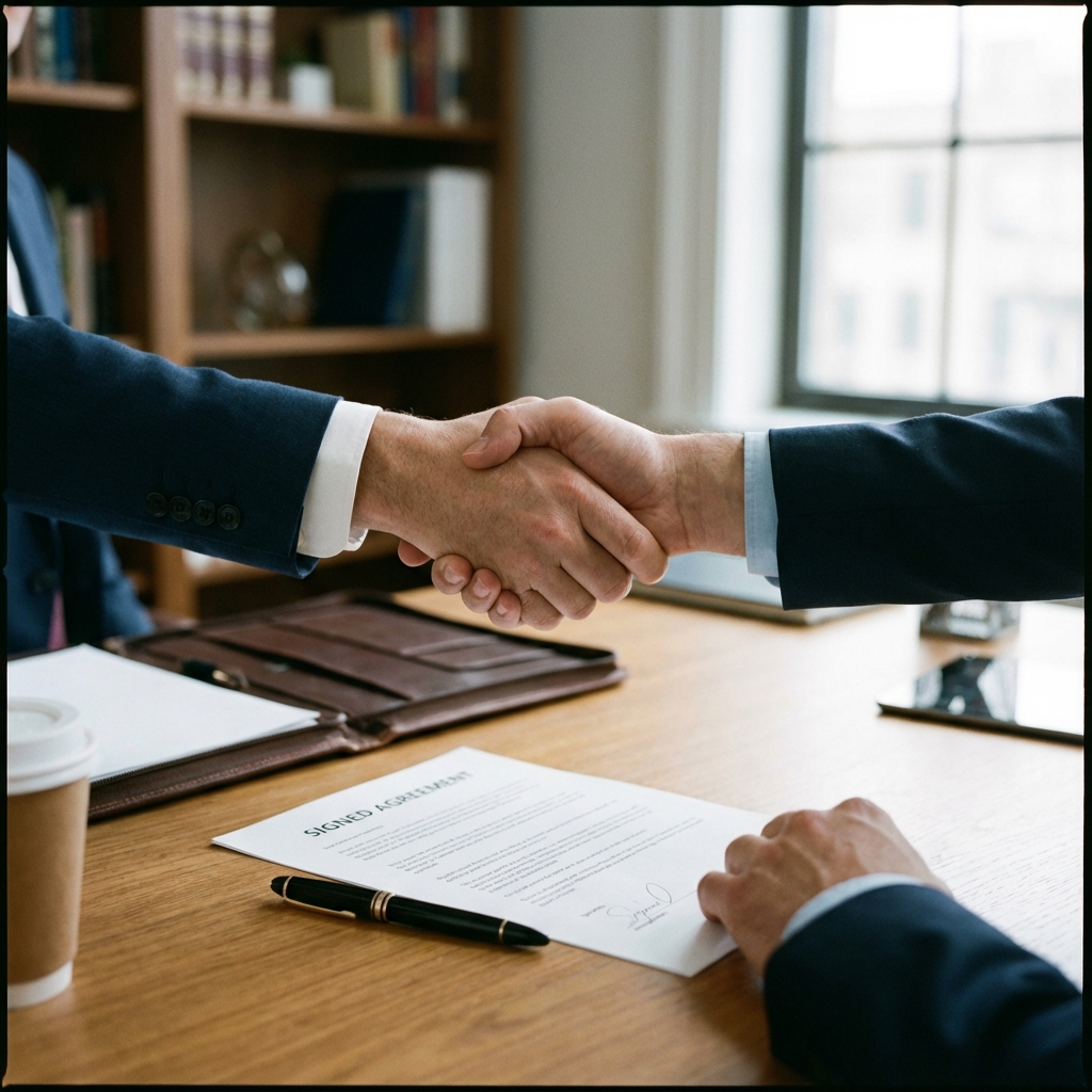 Подписание договора купли-продажи